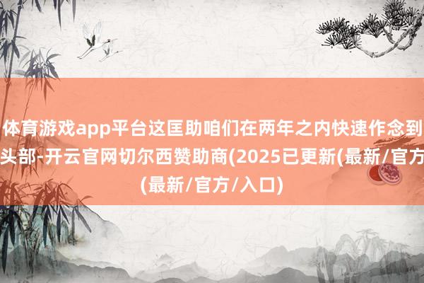 体育游戏app平台这匡助咱们在两年之内快速作念到了类目头部-开云官网切尔西赞助商(2025已更新(最新/官方/入口)