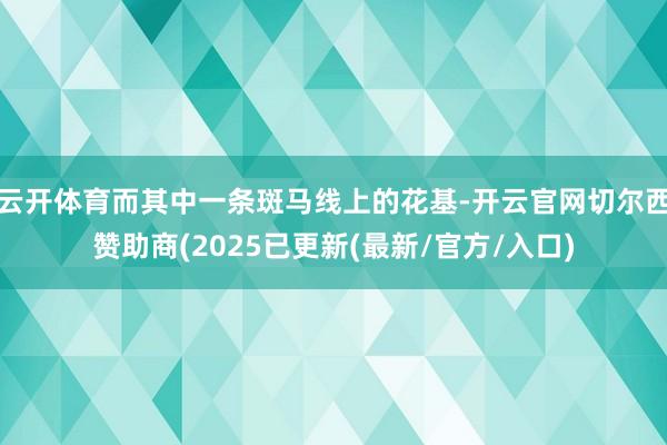 云开体育而其中一条斑马线上的花基-开云官网切尔西赞助商(2025已更新(最新/官方/入口)