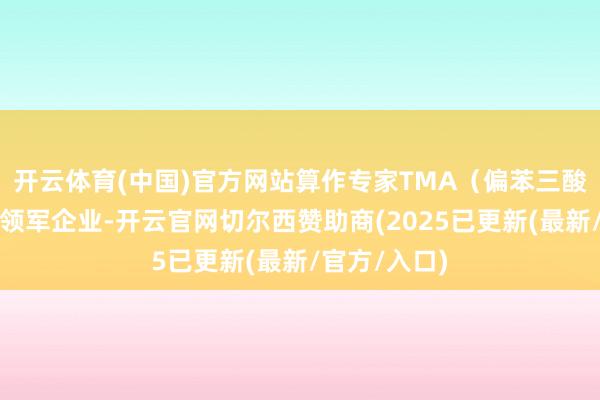 开云体育(中国)官方网站算作专家TMA（偏苯三酸酐）阛阓的领军企业-开云官网切尔西赞助商(2025已更新(最新/官方/入口)