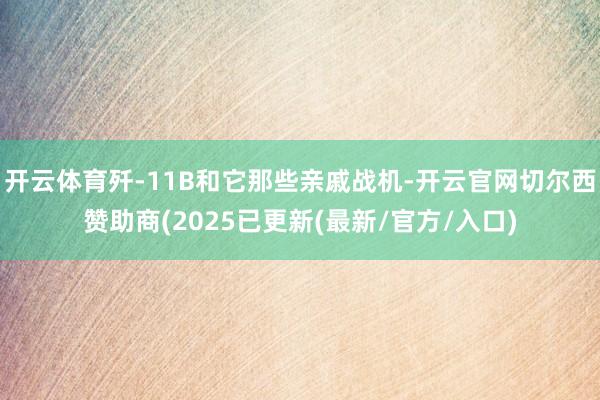 开云体育歼-11B和它那些亲戚战机-开云官网切尔西赞助商(2025已更新(最新/官方/入口)